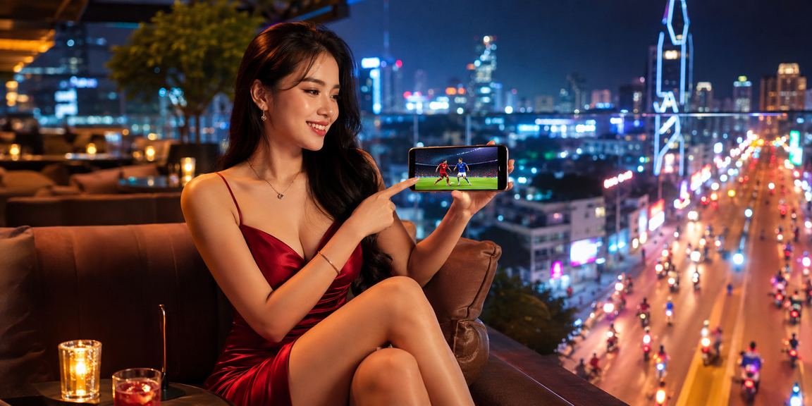 Khung cảnh cá cược thể thao neon rực rỡ tại TP. Hồ Chí Minh về đêm